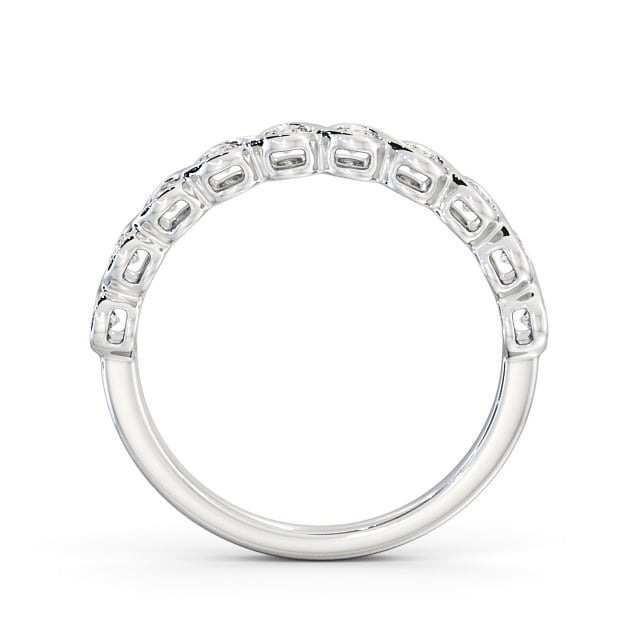 Juno Half Eternity Round Lab Diamond Unique Bezel Set Ring